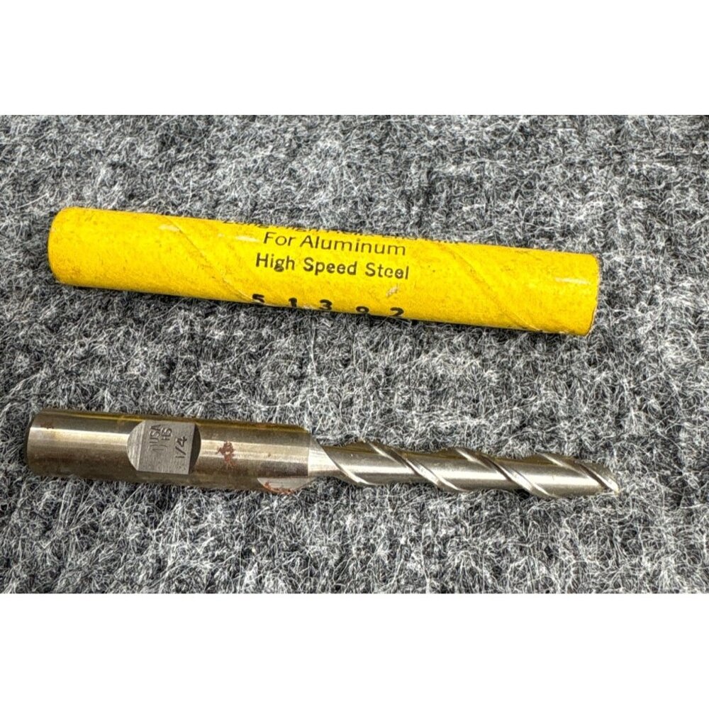 Gulf & Western Morse Cutting Tools High Speed Steel End Mill 1/4" Aluminum